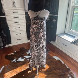 Sundress Elan Resort Wear Coverup B&W Zebra Size M